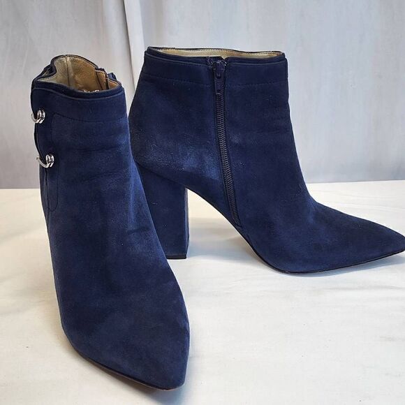Katy Perry The Eliza Blue Suede Ankle Bootie Size 10 - Picture 2 of 12